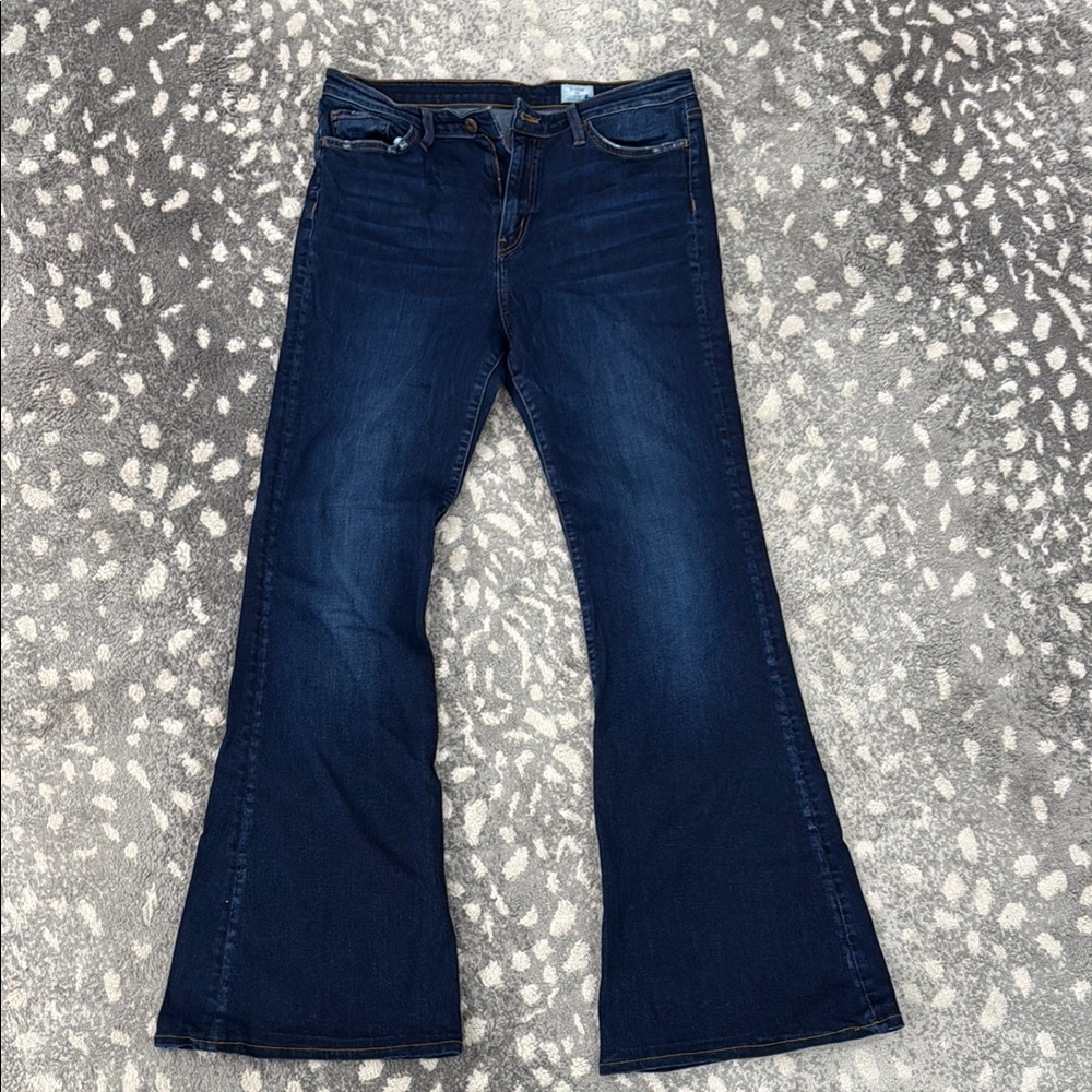 Women's Blue Flare Jeans long